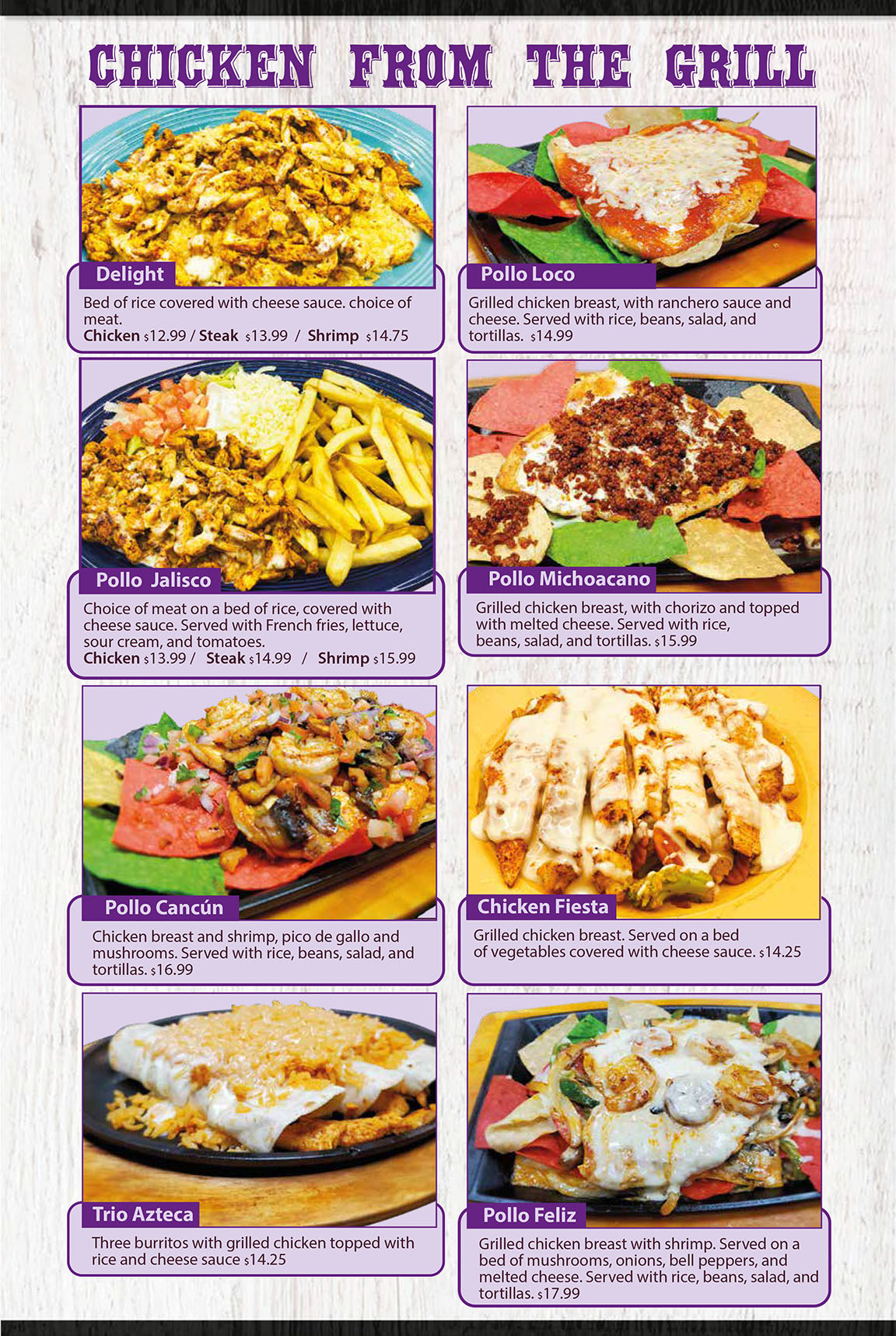 CHAPALA menu 5